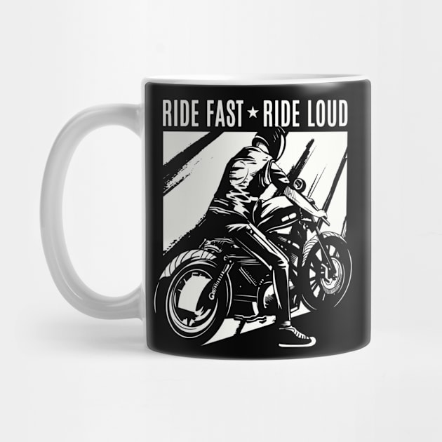 Classic Motorcycle Rider I Vintage Biker by az_Designs